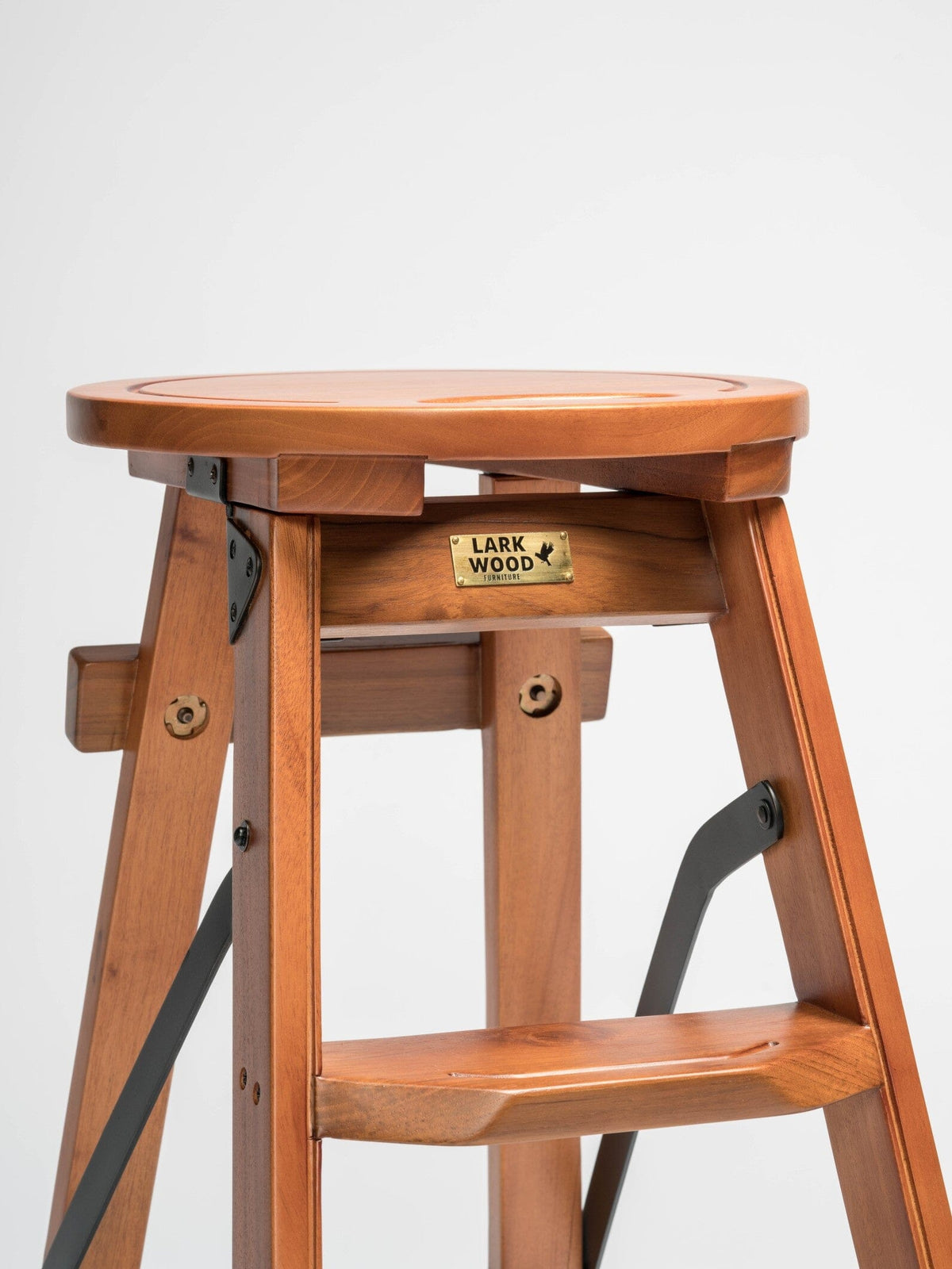 Bravo Step Ladder - Mahogany and Teak step ladder - Larkwood Furniture