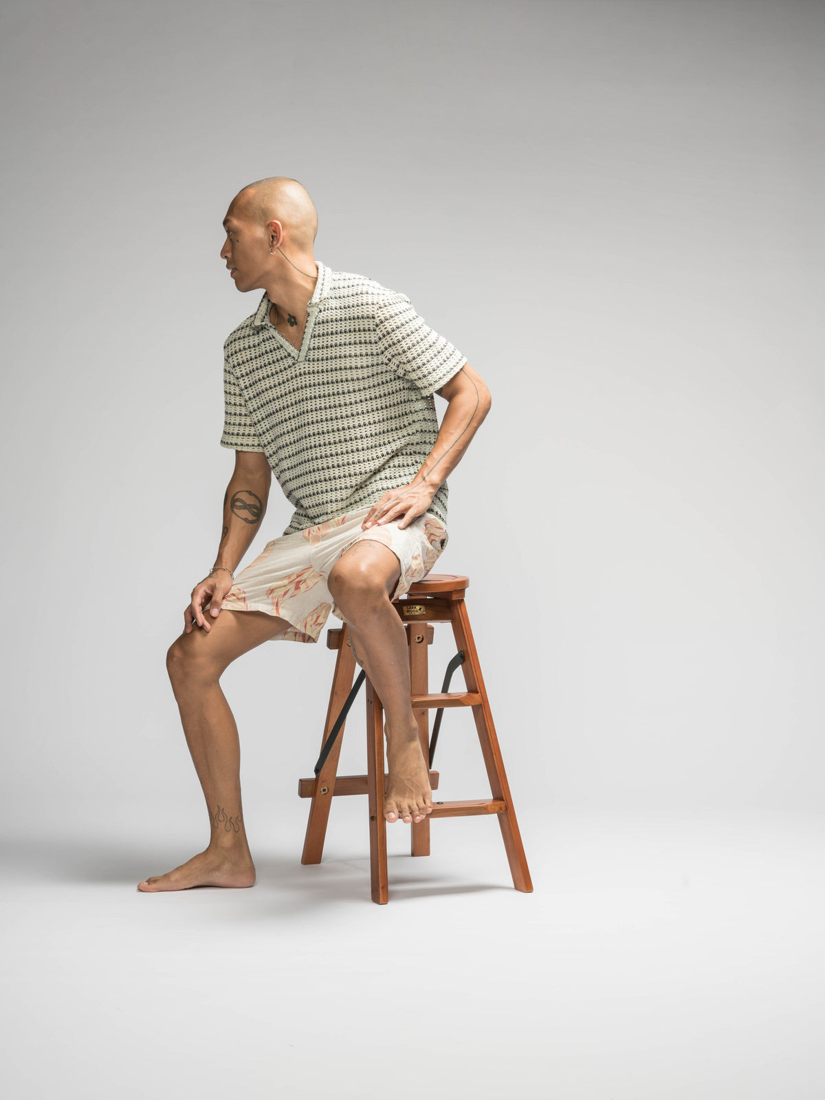 Bravo Step Ladder - Wooden Step Ladder - Larkwood Furniture
