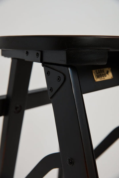 Bravo Step Ladder - Wooden Chair Foldable- Teak - Mahogany - Larkwood Furniture