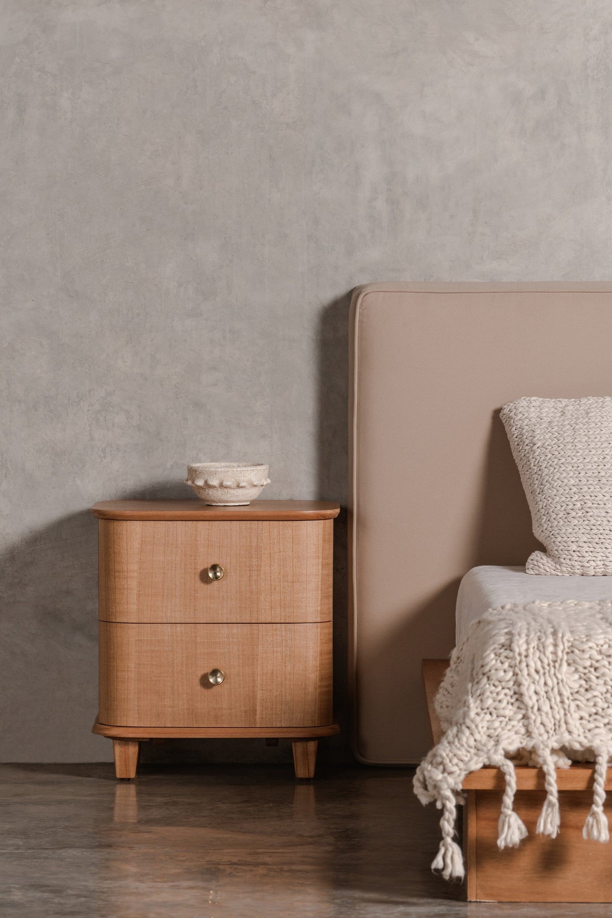 2 drawer bedside table, Scandinavian