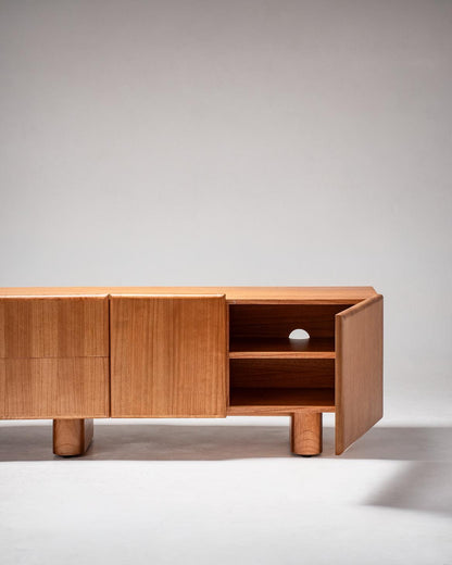 light oak timber entertainment unit