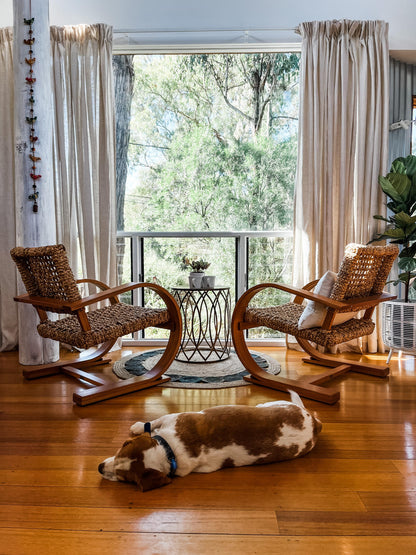 French Modernist Armchair - woven armchairs - Larkwood Furniture