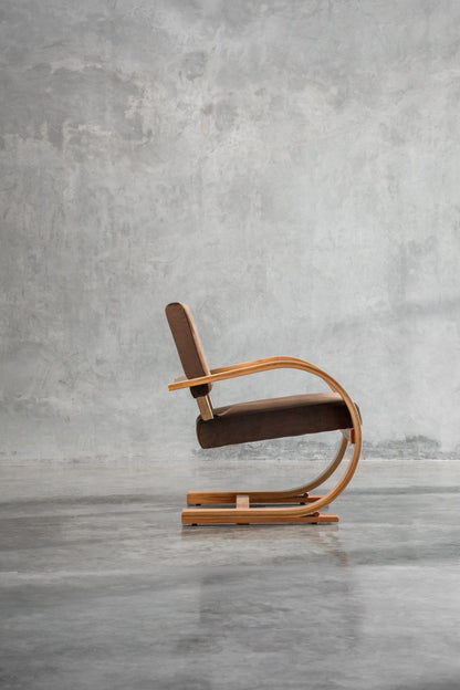 french modernist armchair - wooden arm chairs - larkwood furniture