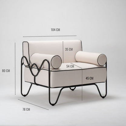 armchair outdoor with dimensions