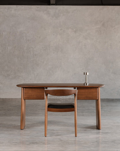 walnut wooden desk