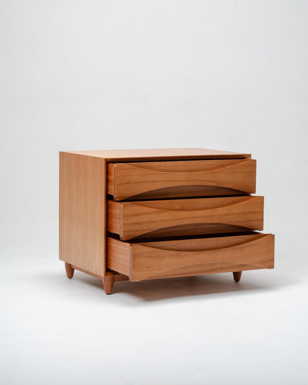 Wooden dresser with three drawers