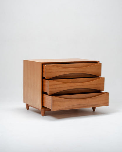 Wooden dresser with three drawers