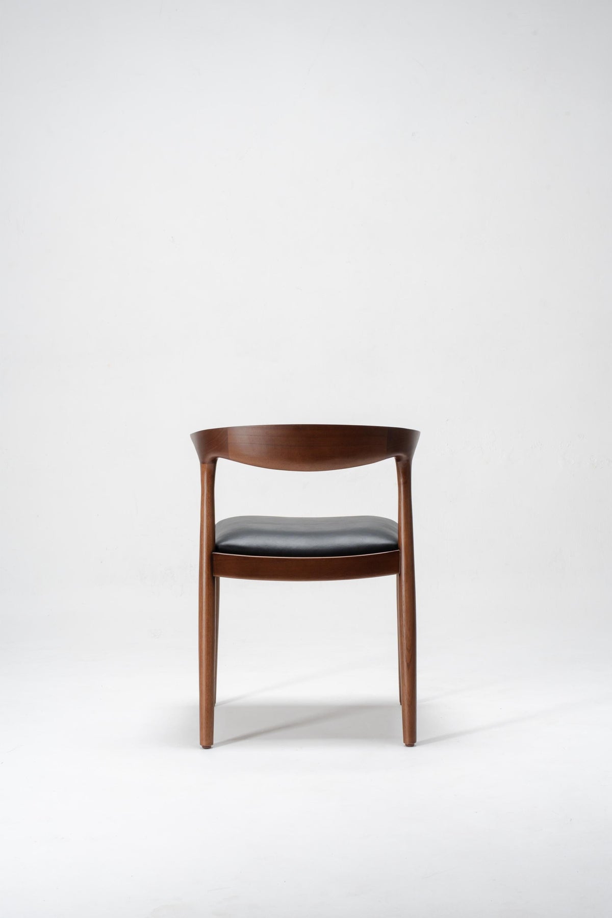 wood dining chair, with black seat