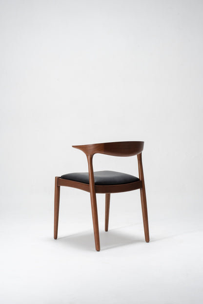 mid-century modern wooden dining chair