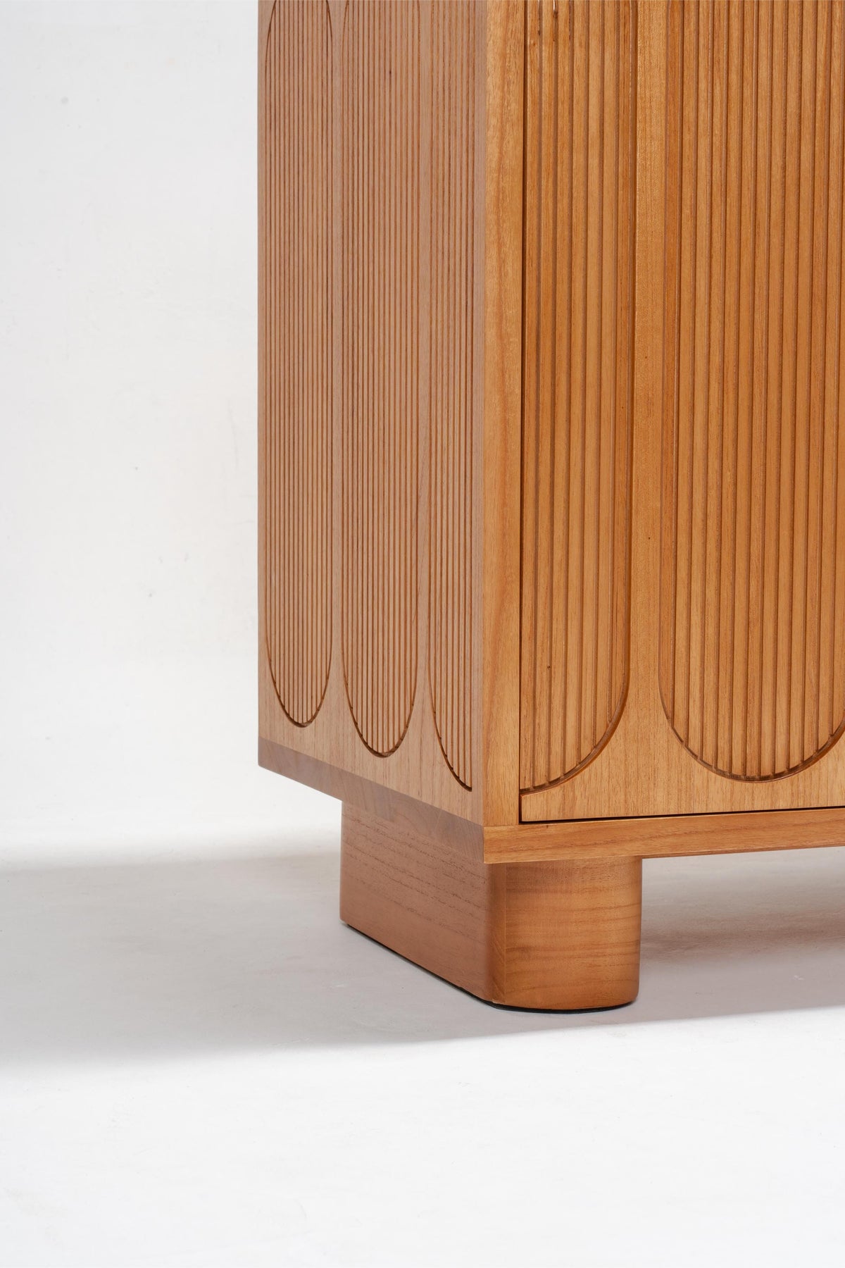timber buffet cabinet with wooden feet
